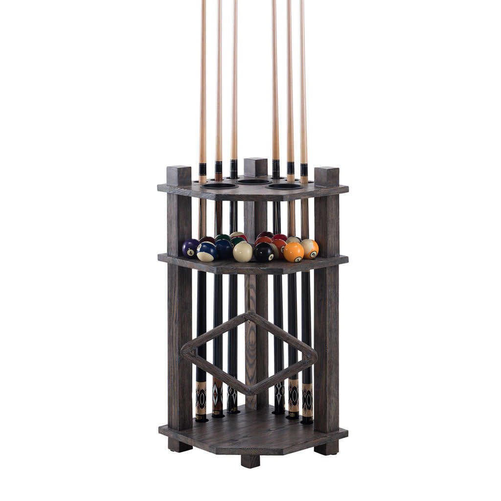 Rustic Corner Cue Rack | International Billiards